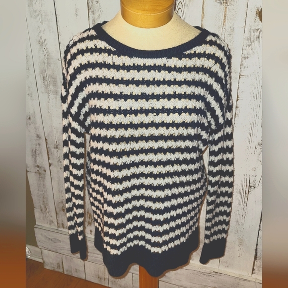 Loft Pointelle Loose Knit Sweater - Picture 1 of 4